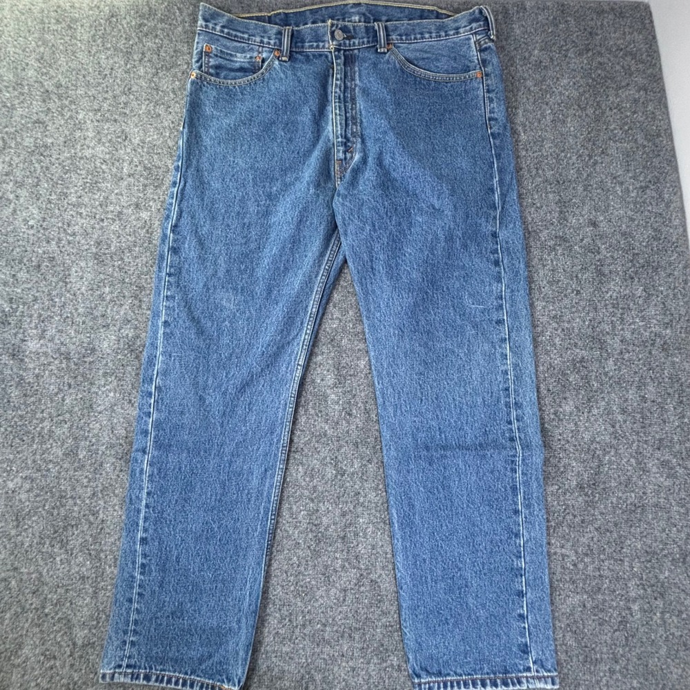 Levi's 505 Regular Fit Straight Leg‎ Jeans 40x33 Blue Denim Mens Work Wear